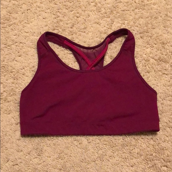 maroon sports bra